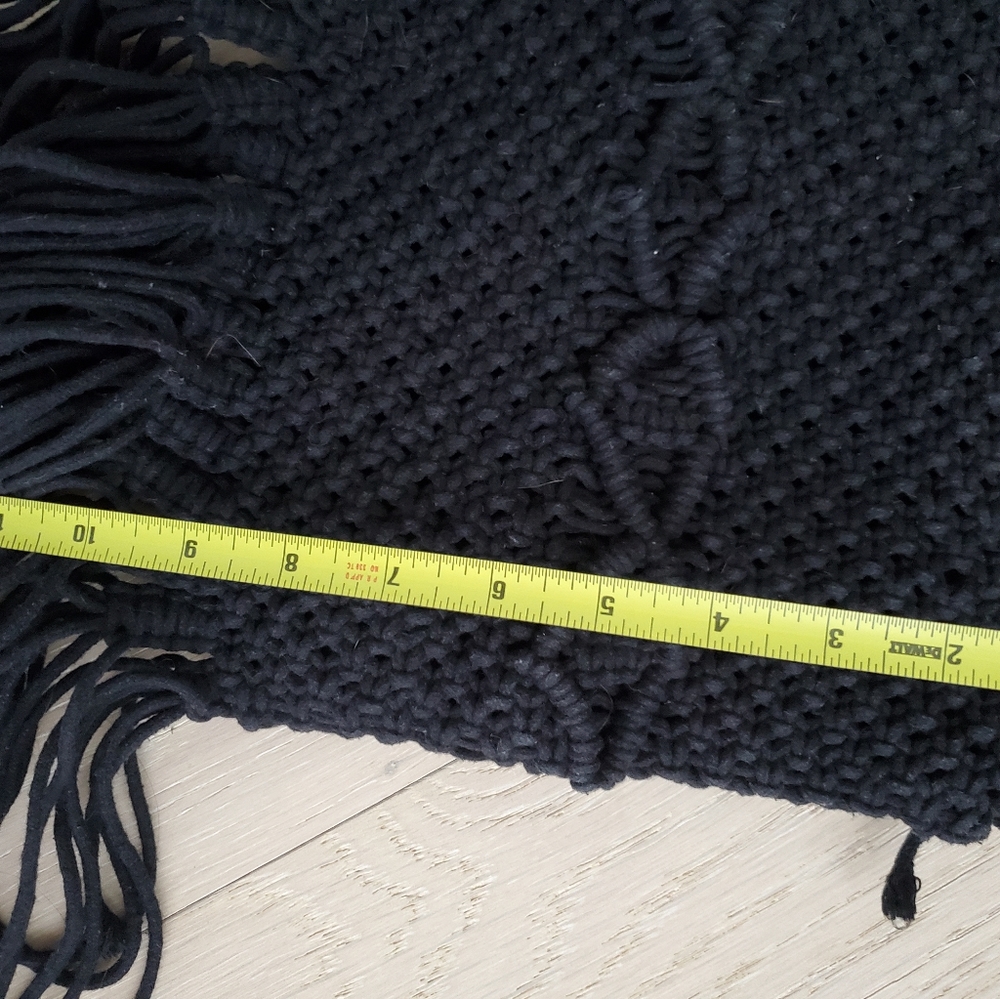 Danielle Nicole Black Macrame Crossbody Bag - image 6